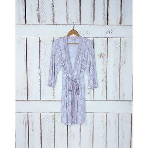 90s vintage floral mid length lightweight robe